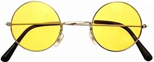 Bristol Novelty Lennon Glasses - Yellow Costume Accessory