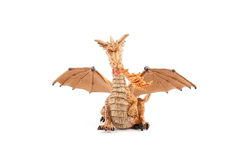 Papo 39095 Gold Dragon with Flame - Enchanted World Fantasy Figure for Kids 3+