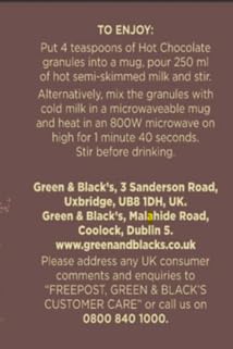 Green & Black's Organic Hot Chocolate - Rich & Indulgent Drinking Chocolate, 250g