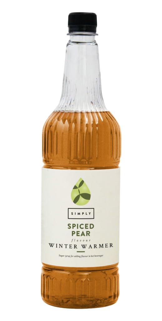 Simply - Spiced Pear Winter Warmer Syrup, Vegan & Nut Free Flavoured Beverage Syrup
