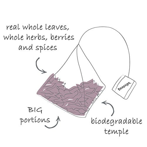 teapigs Happy Tea mit Zitronenmelisse, 15 biologisch abbaubare Teetempel, Bio-Kräutertee