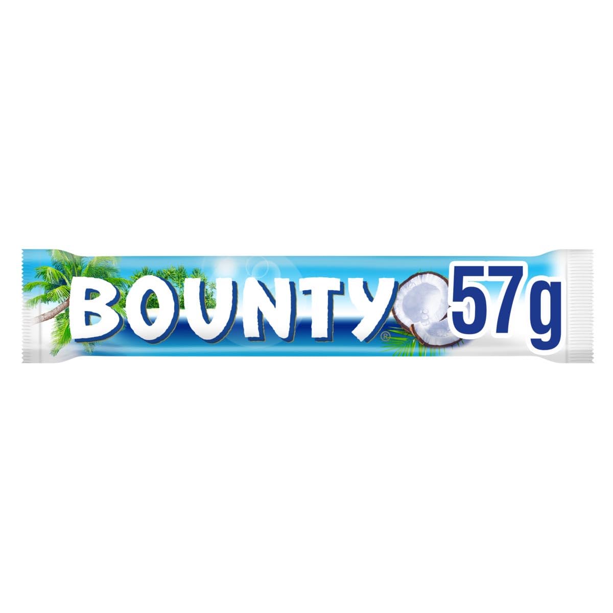 Bounty Kokosnuss- und Milchschokoladenbox, Großpackung mit 24 Stück, 57 g Riegel