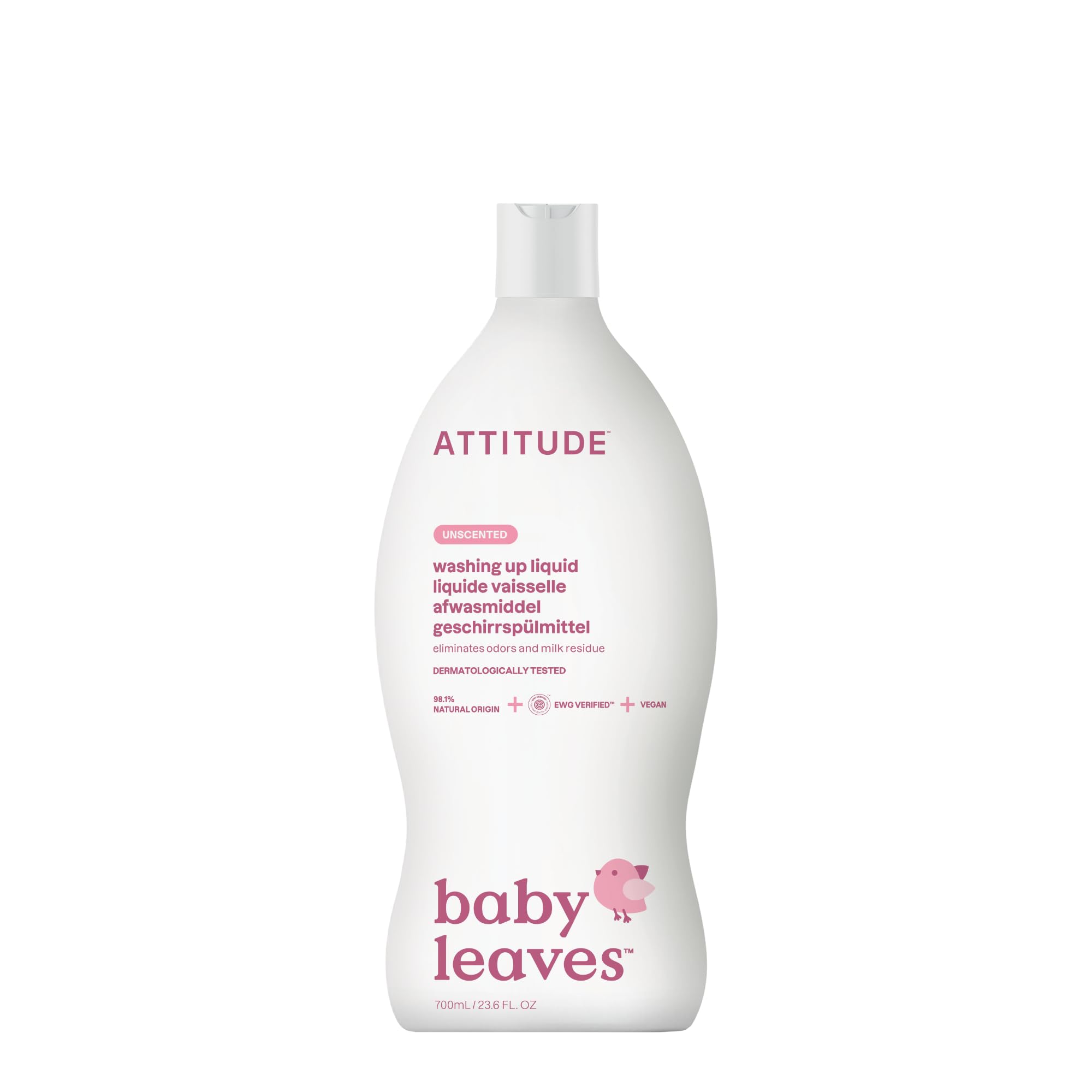 ATTITUDE Baby-Spülmittel – EWG-geprüft, ohne Zusatz von Farb- oder Duftstoffen