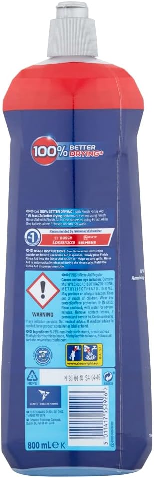Finish - Rinse Aid for Shinier and Drier Dishes ORIGINAL, Pack of 2