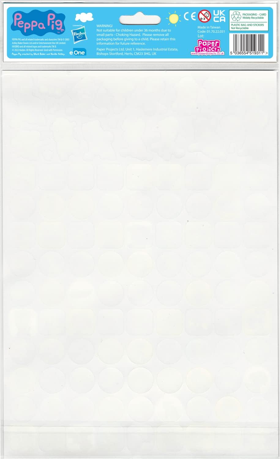 Paper Projects Peppa Pig and Friends Mega Pack - Reusable Sticker Collection