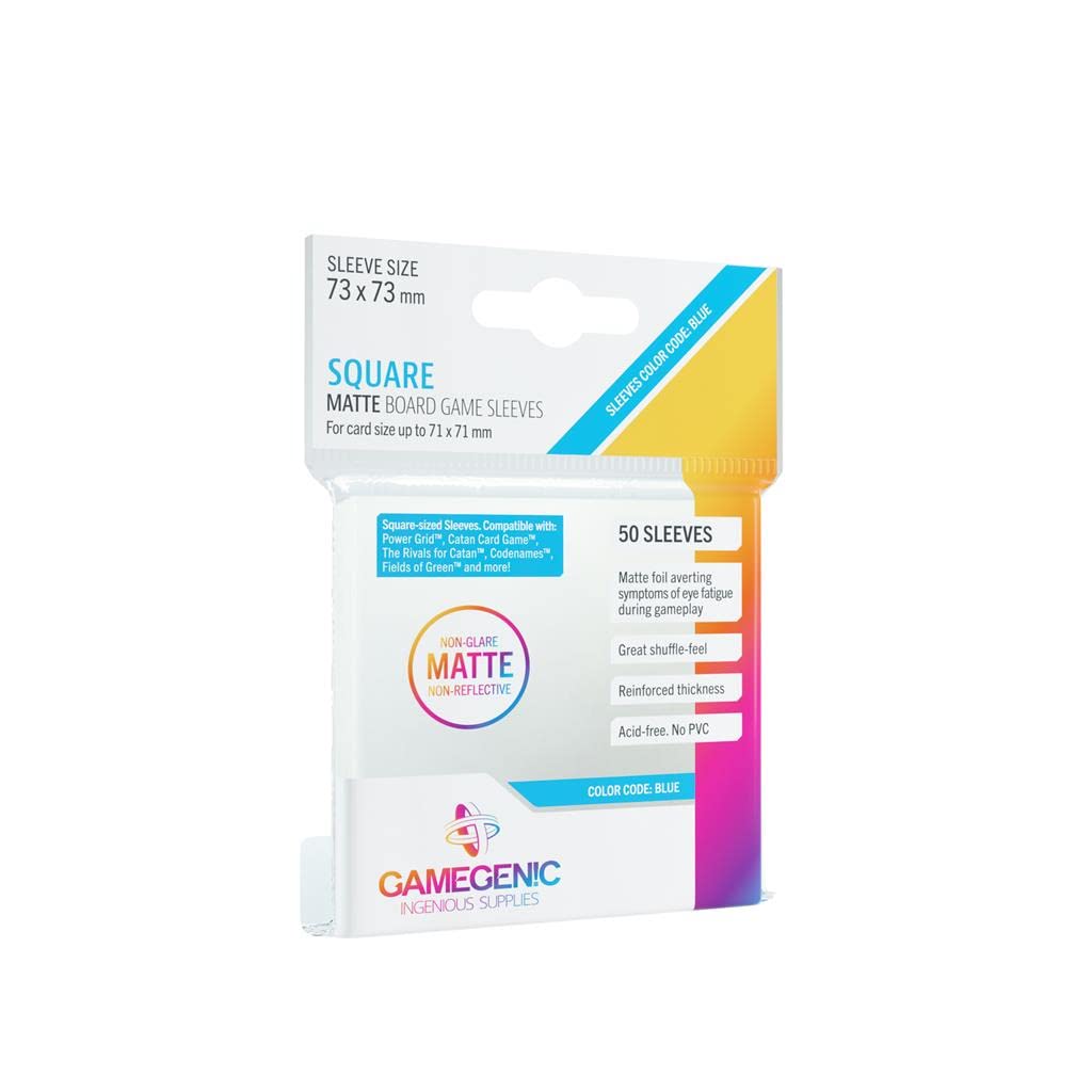 Fantasy Flight Clear Matte Square-Size Sleeves 73x73mm (50) - Modell GG1061
