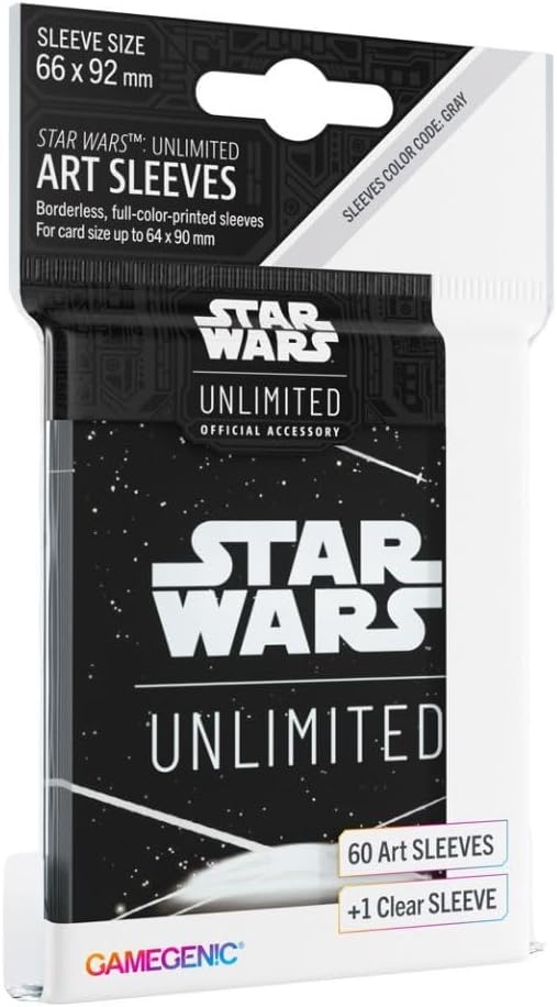Gamegenic Star Wars Unlimited Art Sleeves, 60er-Pack, weißes und klares Design