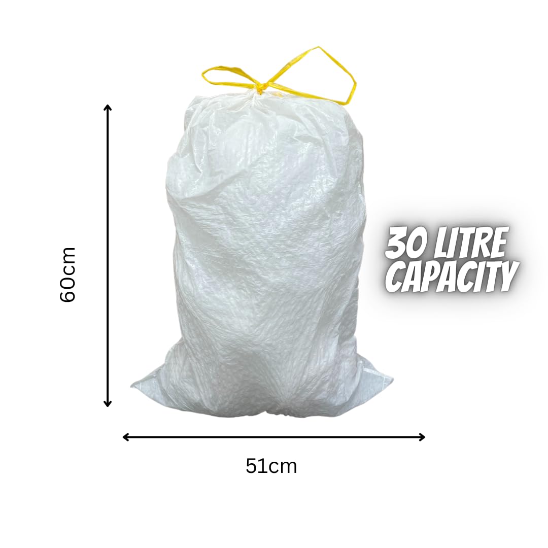 EcoBag Ultimate Embossed Vanilla Scented Drawstring Pedal Bin Liners 30L - 25 Pack