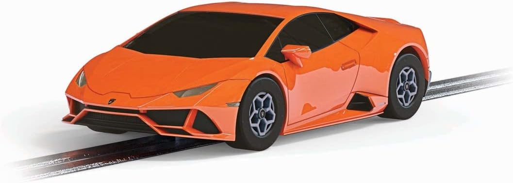 Scalextric Micro Lamborghini Huracan EVO Slot Car - Orange, 1:64 Scale