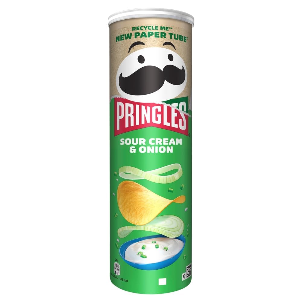 Pringles Sour Cream & Onion Chips 185g