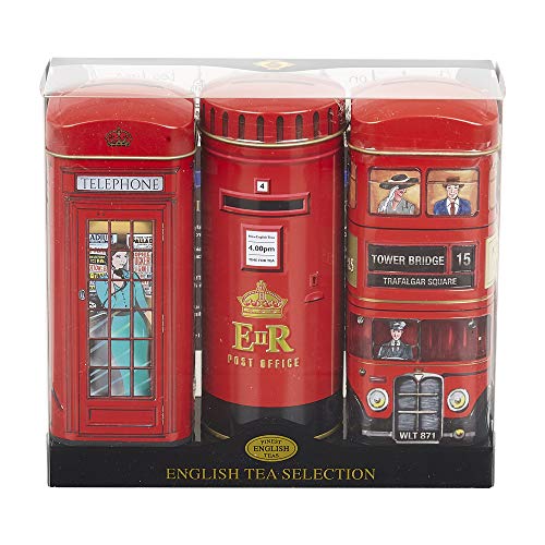Neue englische Tees Heritage Range English Icons - Englische Teeauswahl Dreifach-Dose Geschenkpackung