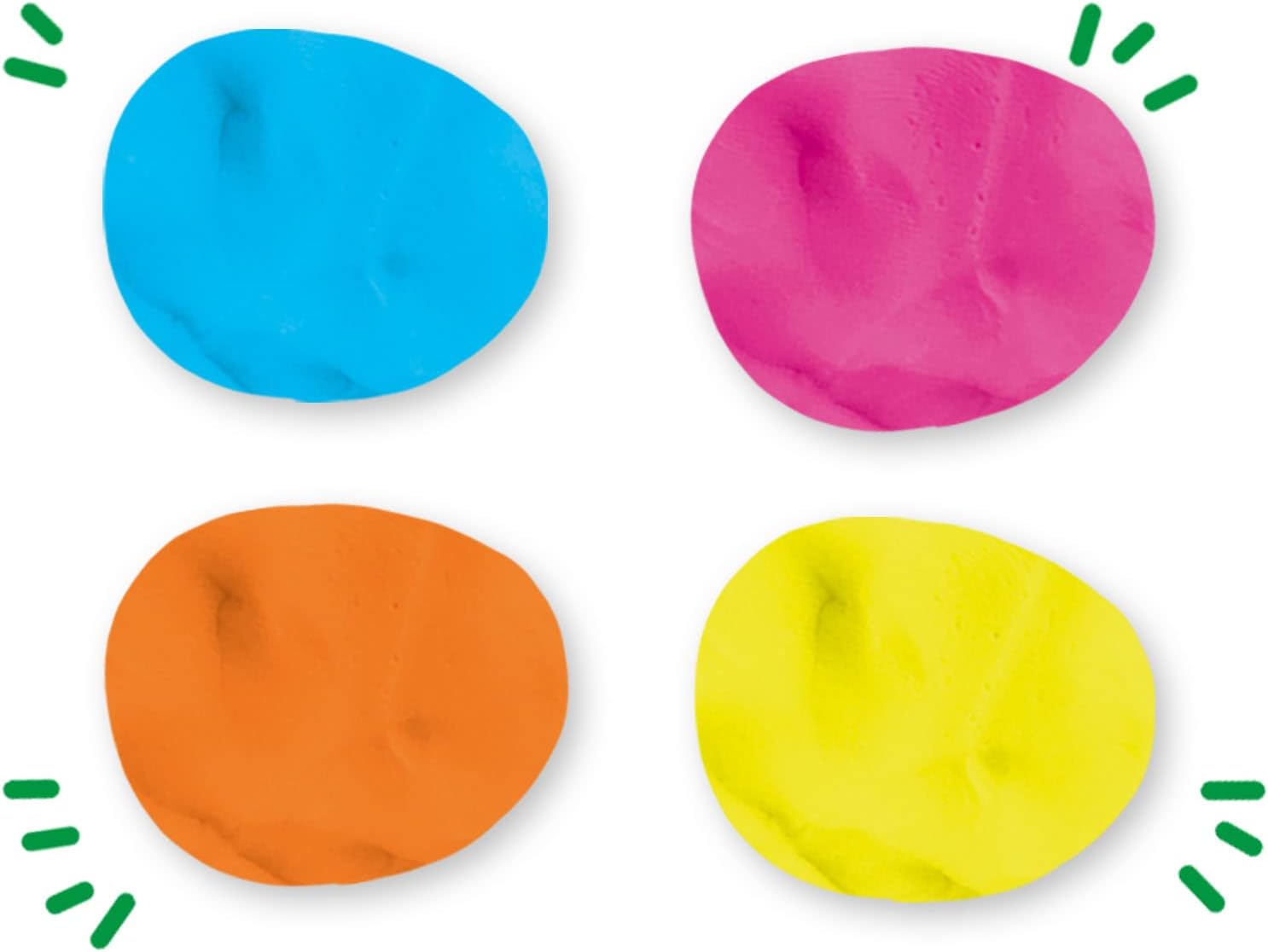 SES Creative Feel Good Dough Happy - Sensory Play Dough Set for Toddlers (4x90g)