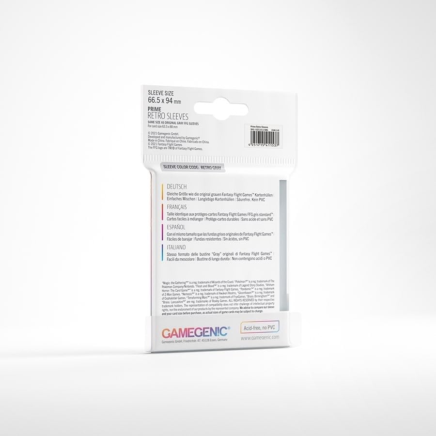 Prime Retro Sleeves – Mehrsprachig (einschließlich Spanisch) – Gamegenic