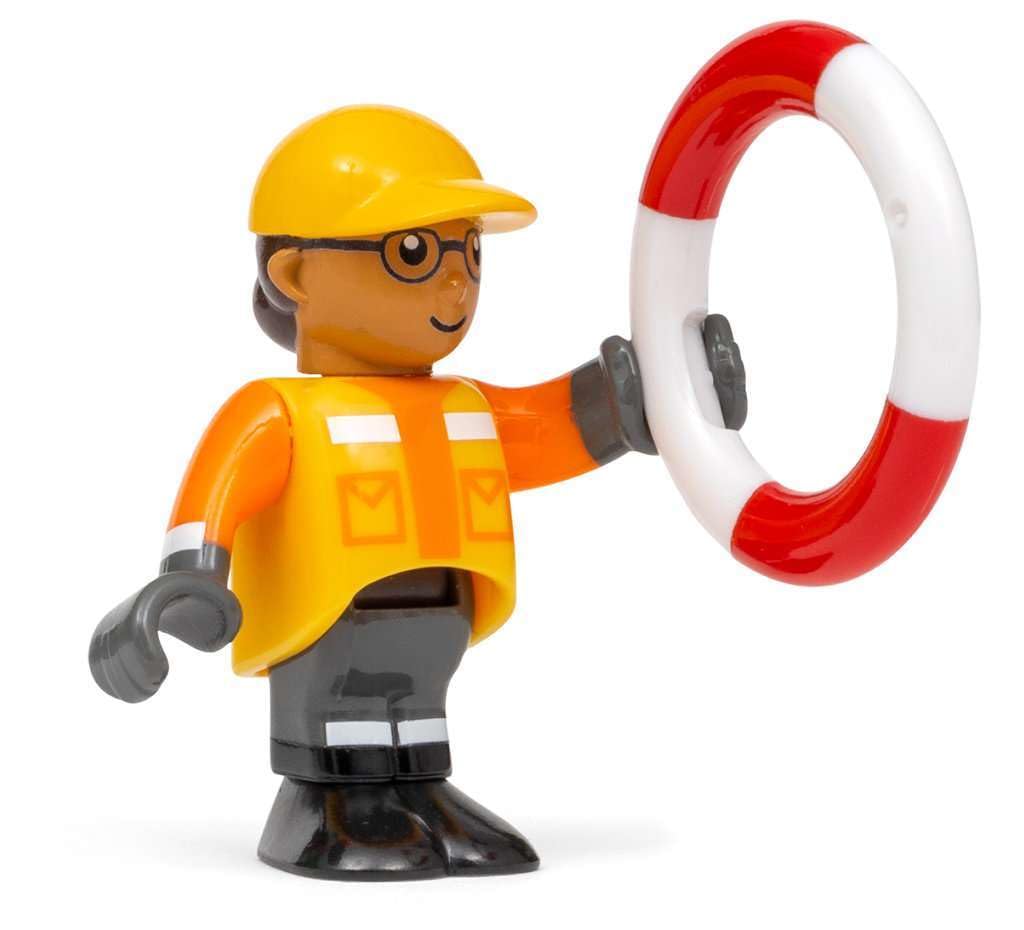 BRIO World Container Crane - Wooden Railway Playset for Kids Age 3+