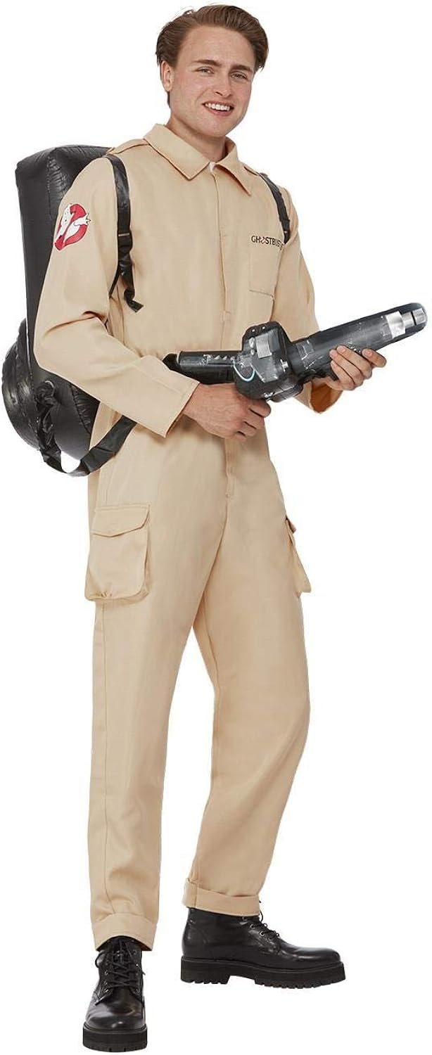 Smiffys Ghostbusters Men's Inflatable Costume Jumpsuit with Backpack