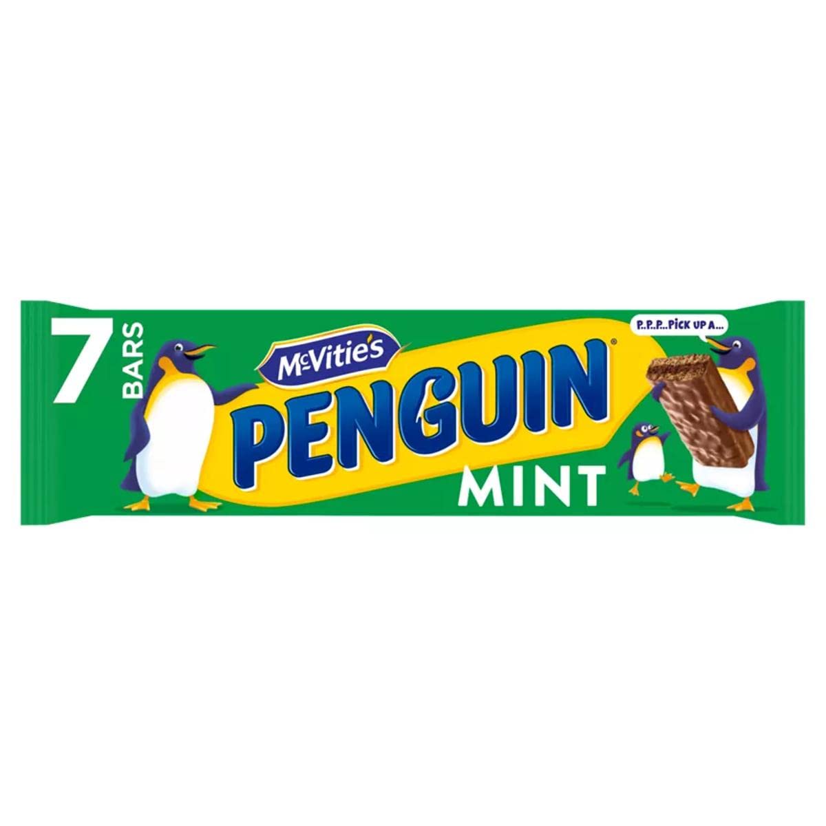 McVitie's Penguin Mint Biscuit Bar 7 x 24.6g, 172g