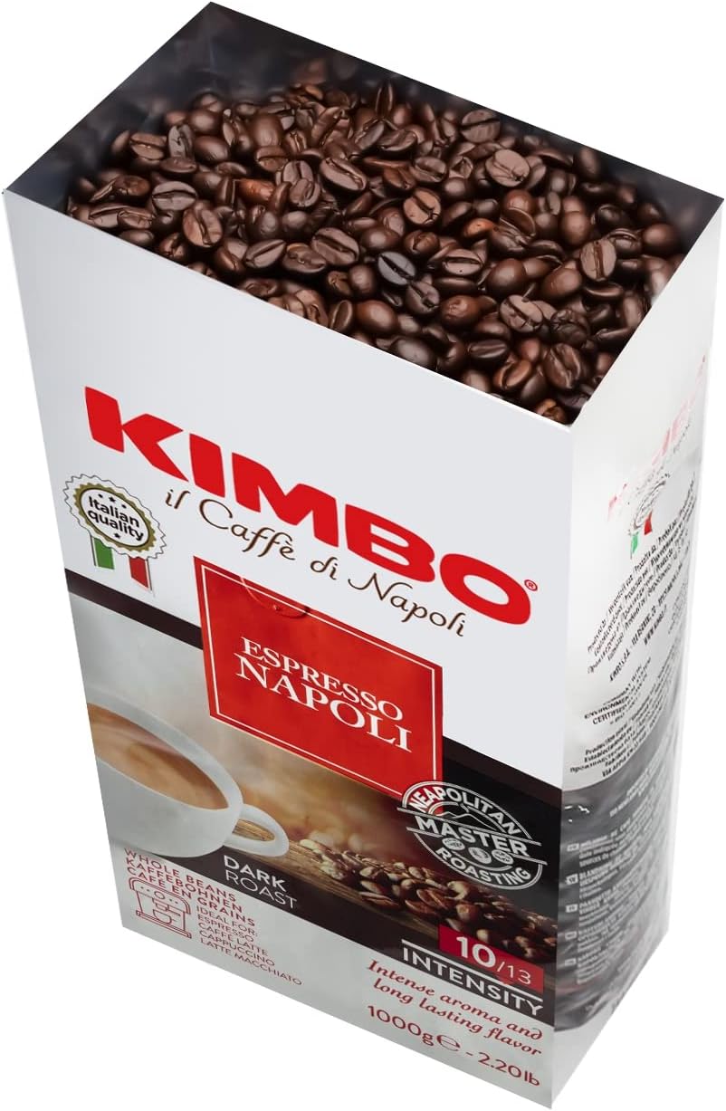 Kimbo Espresso Napoli Ganze Kaffeebohnen - Dunkle Röstung 250g