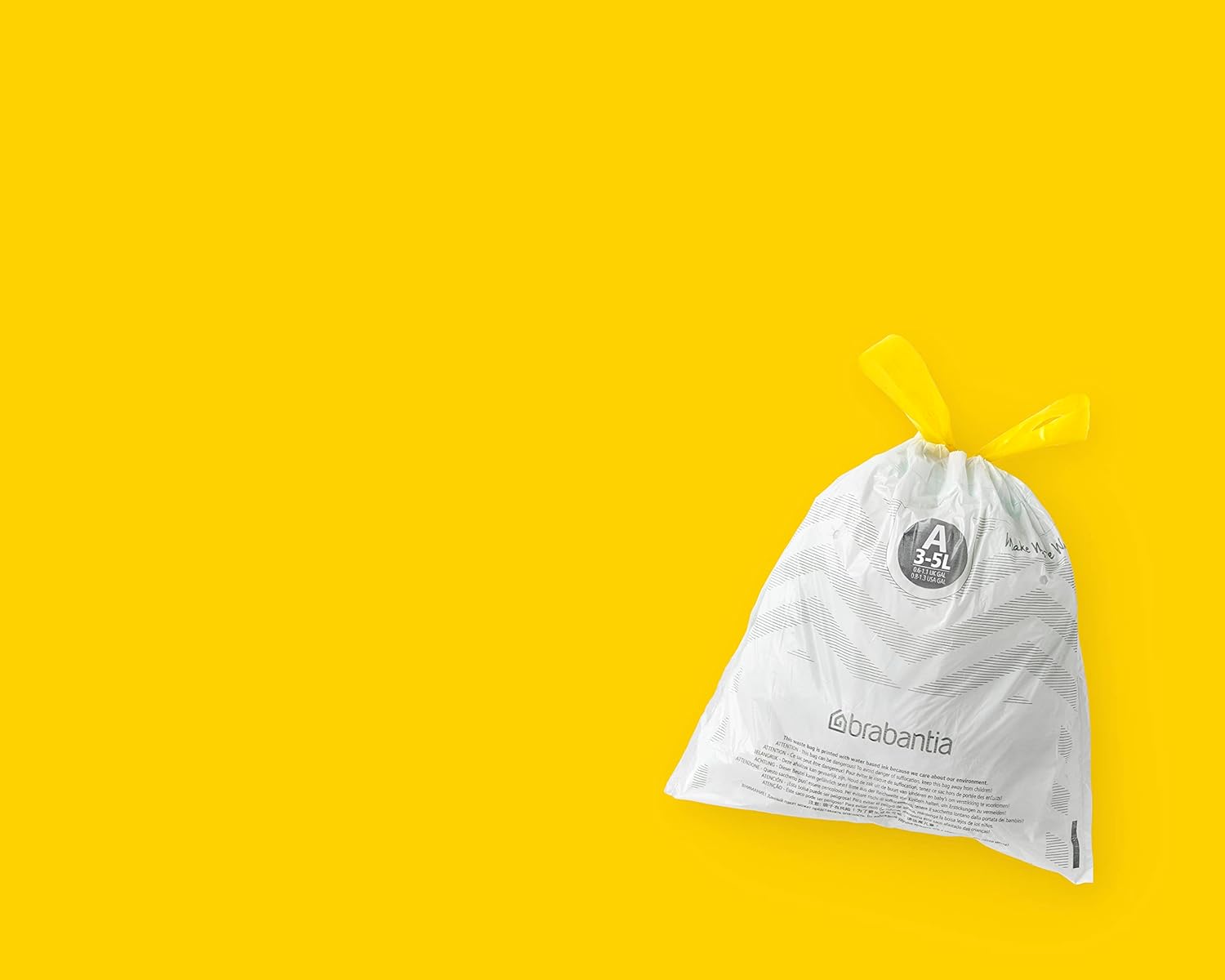 Brabantia - PerfectFit Bin Liners (Size A/3 Litre) Thick Plastic Trash Bags with Tie-Tape