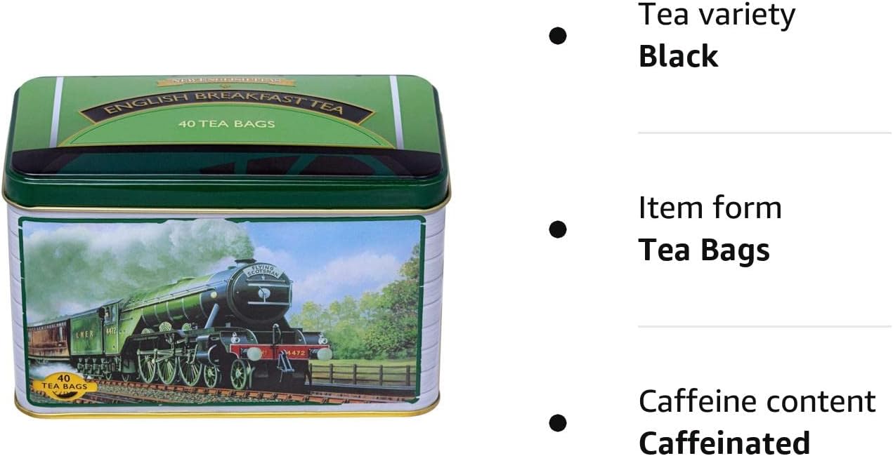 New English Teas Flying Scotsman Teedose – 40 English Breakfast Teebeutel