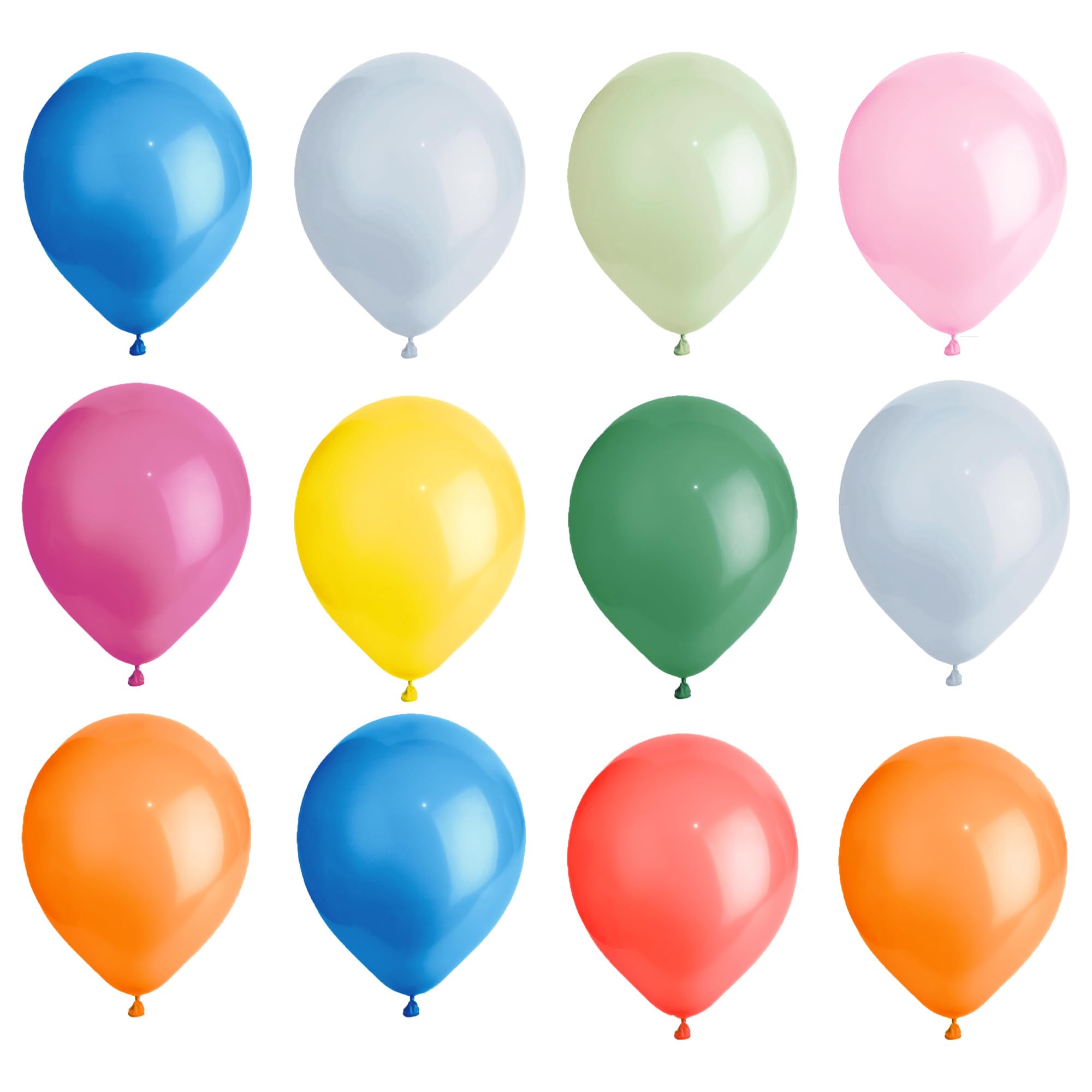 SHATCHI Regenbogen-Luftballons, 50 Stück – 12 Zoll große Partydekoration aus metallischem Latex