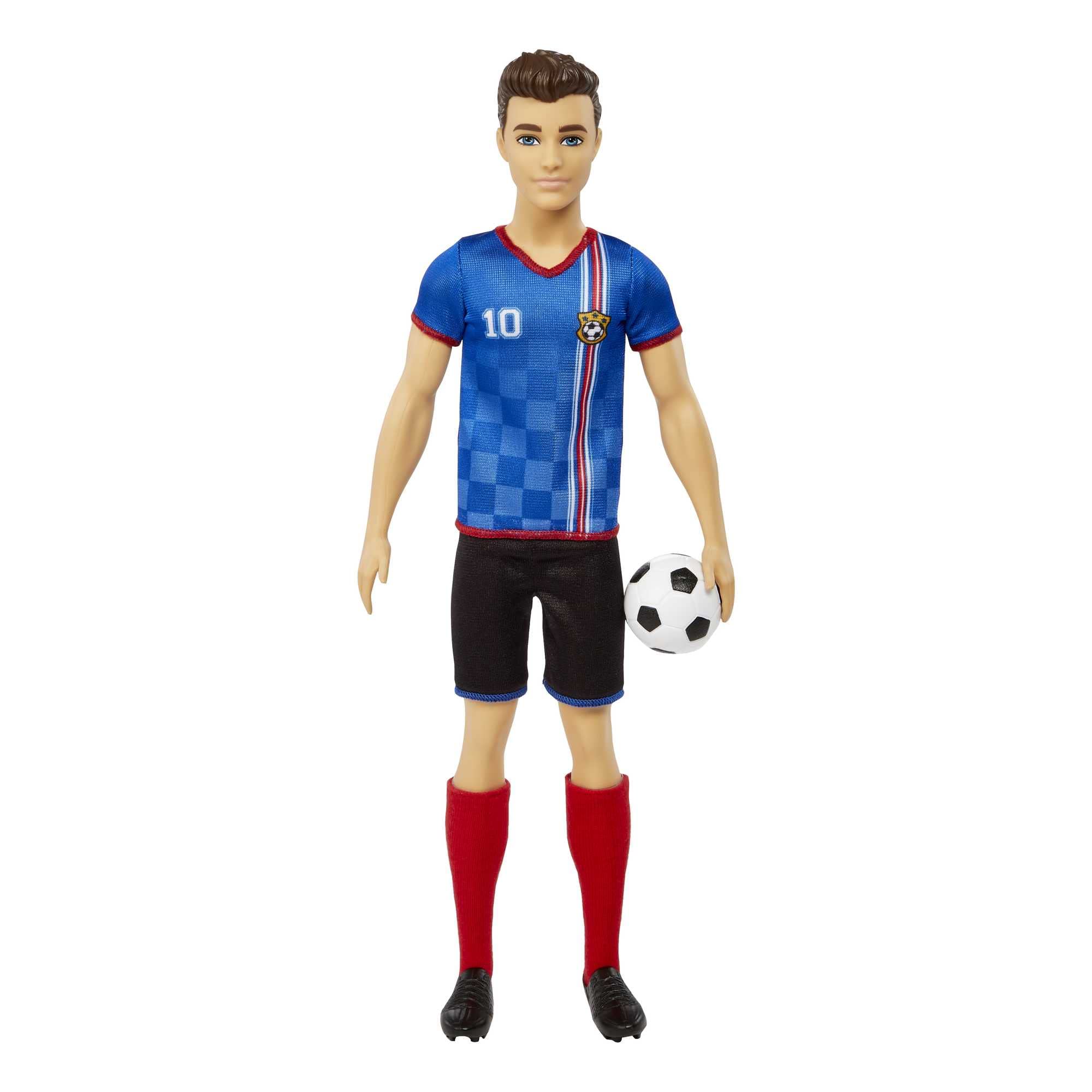 Barbie Ken Soccer Player Fashion Doll - #10 Uniform, Cleats & Ball, Ages 3+