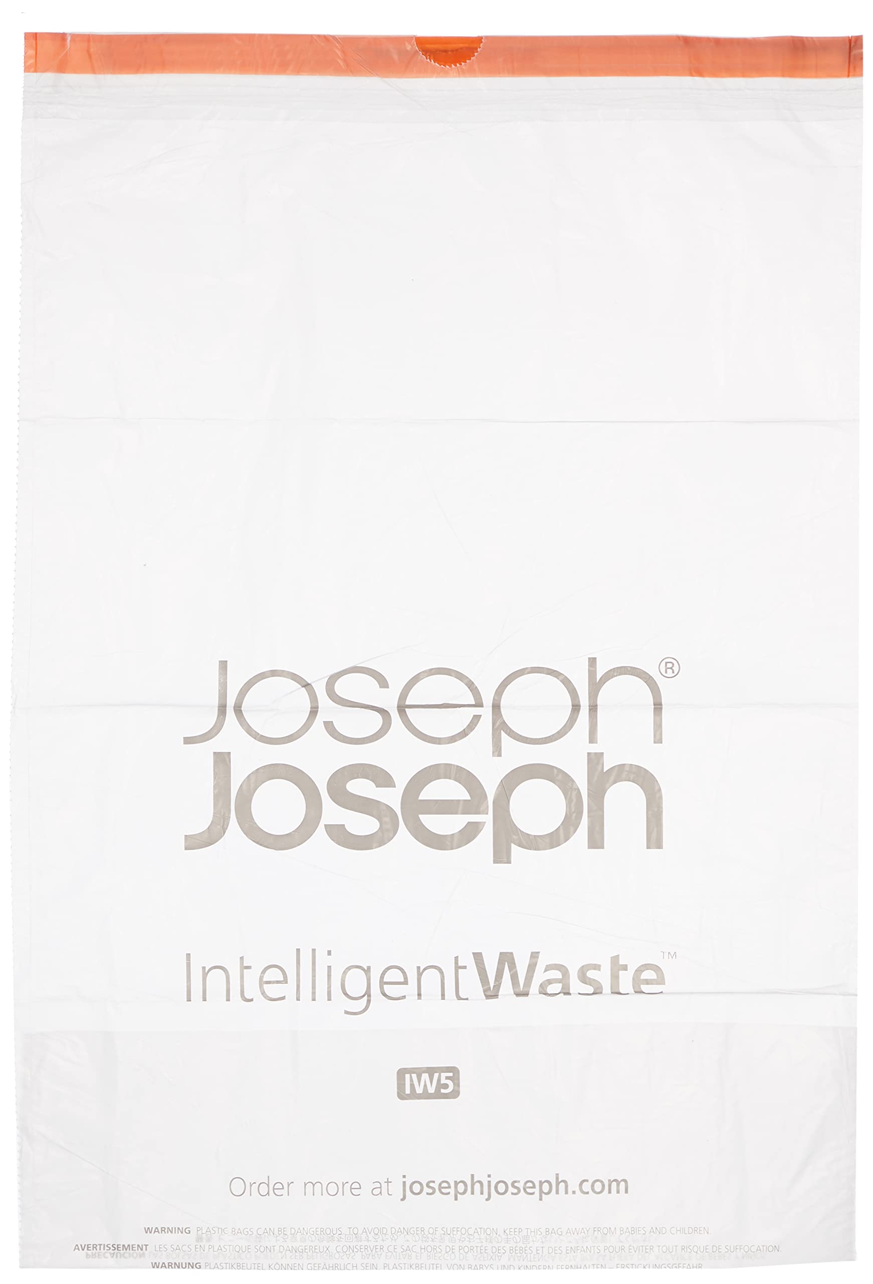 Joseph Joseph IW5 Bin Liners with Tie Tape Drawstring Handles - 40L, 20-Pack