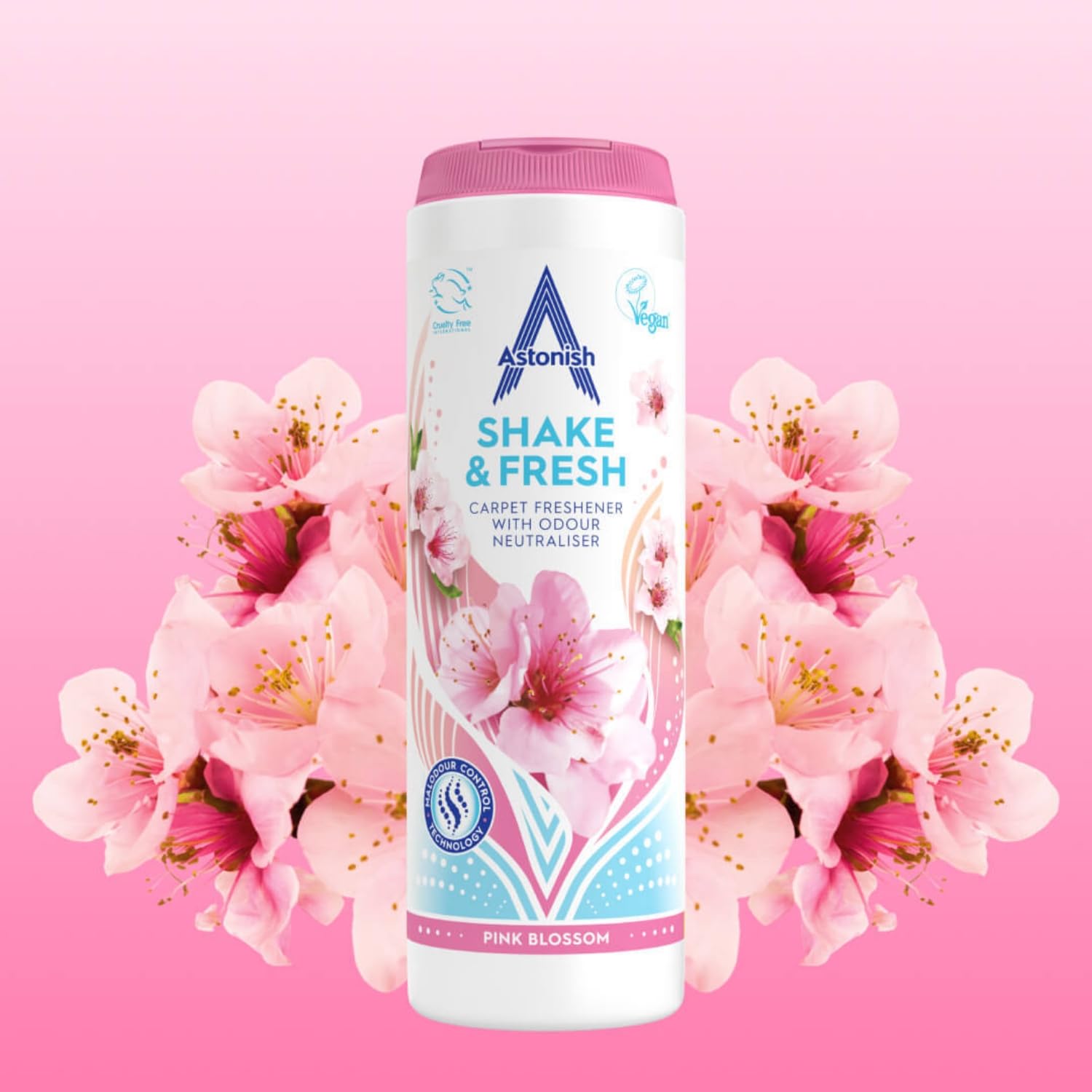 Astonish Shake & Fresh Teppicherfrischer – Duft: Rosa Blüte, 3er-Pack