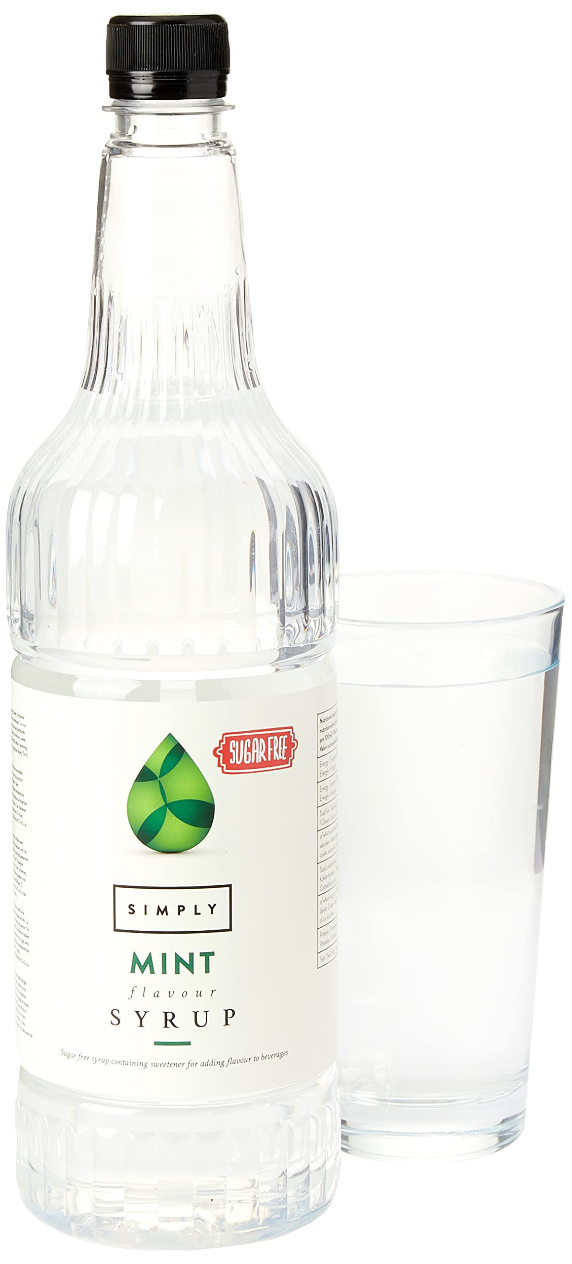 Einfach zuckerfreier Minzsirup, kalorienarm, veganer und nussfreier aromatisierter Sirup