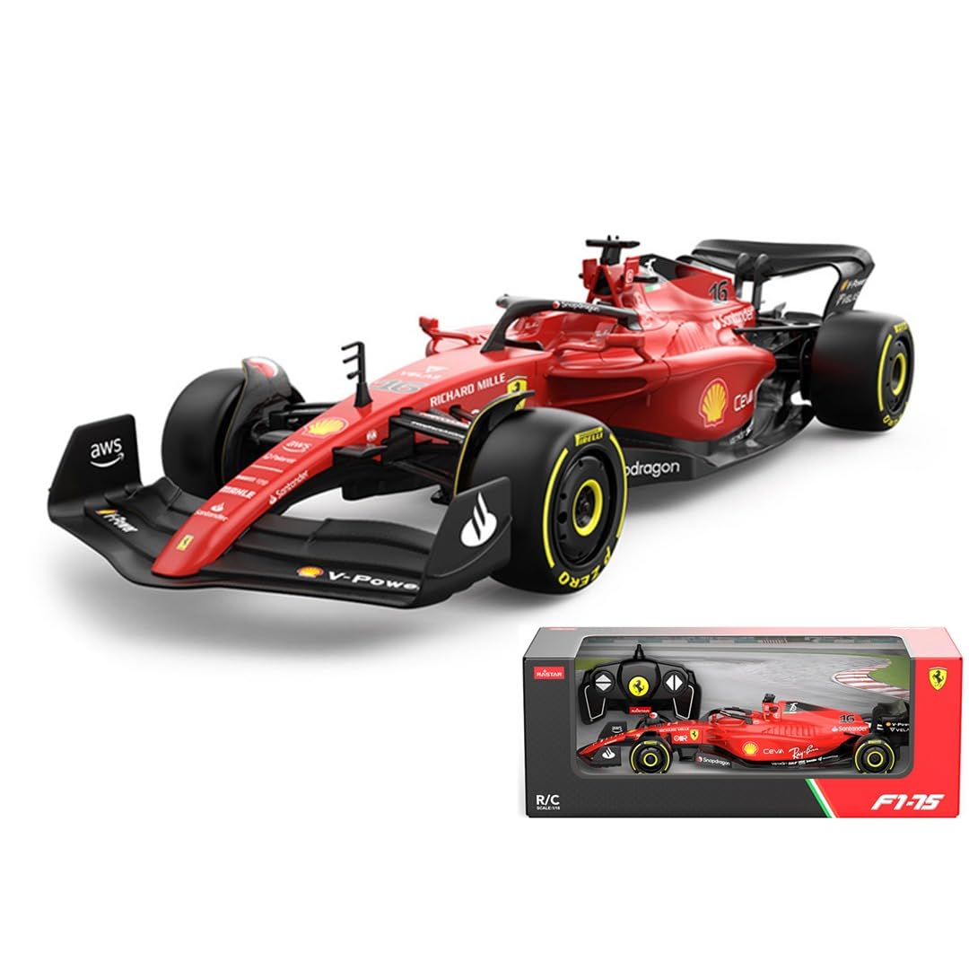 Ferrari F1-75 RC Car (1:18 Scale) - 2022 Formula 1 Remote Control Car with 2.4GHz Racing Technology