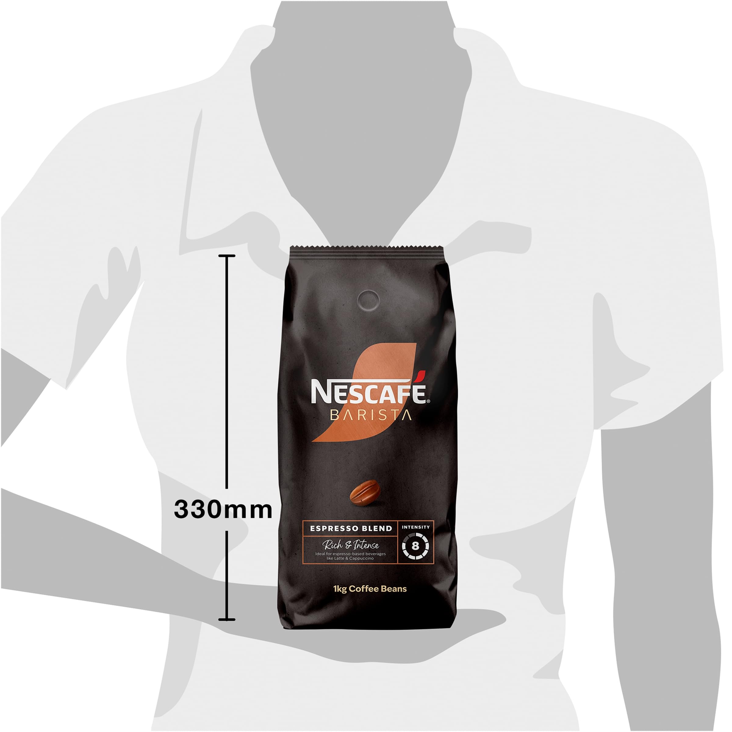 NESCAFÉ BARISTA Espresso Blend Coffee Beans, Medium Roast, 1kg