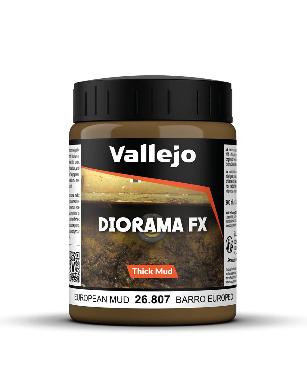 Vallejo European Thick Mud Weathering Effects Paint 200ml - VAL26807