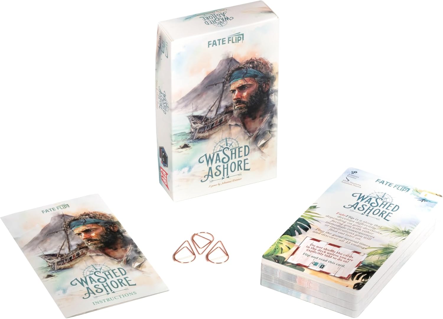Alley Cat Games Washed Ashore Kartenbasiertes Wähle dein eigenes Abenteuerspiel