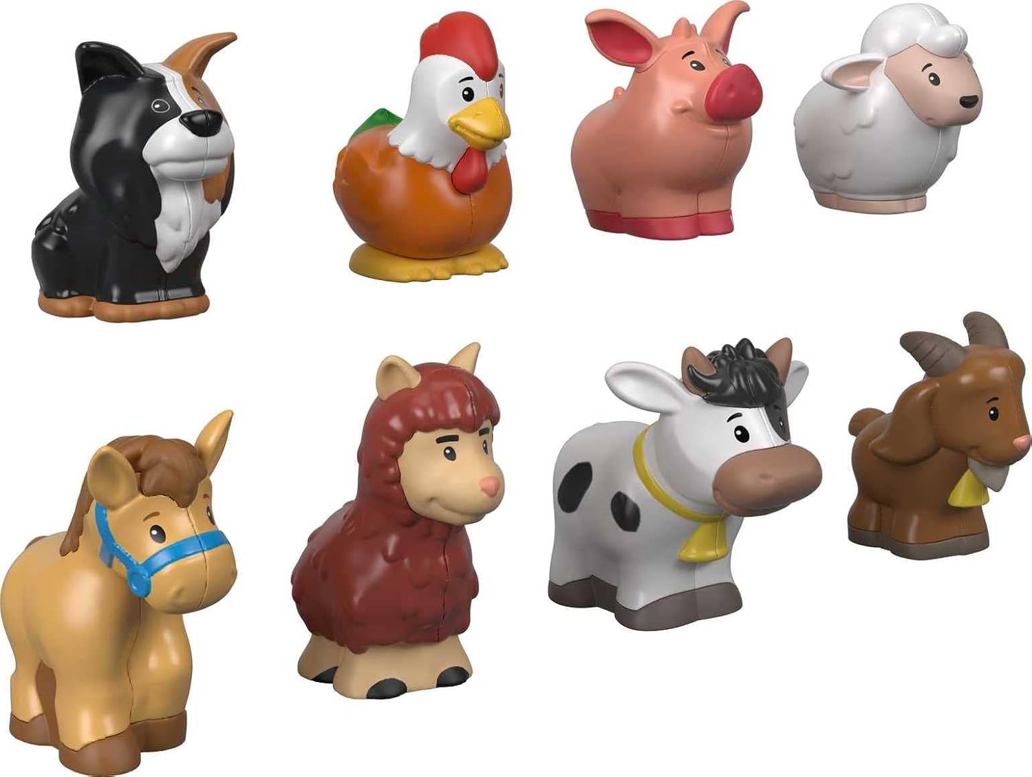 Fisher-Price Little People Farm Animal Friends - 8-Piece Toddler Play Set for Ages 1-5