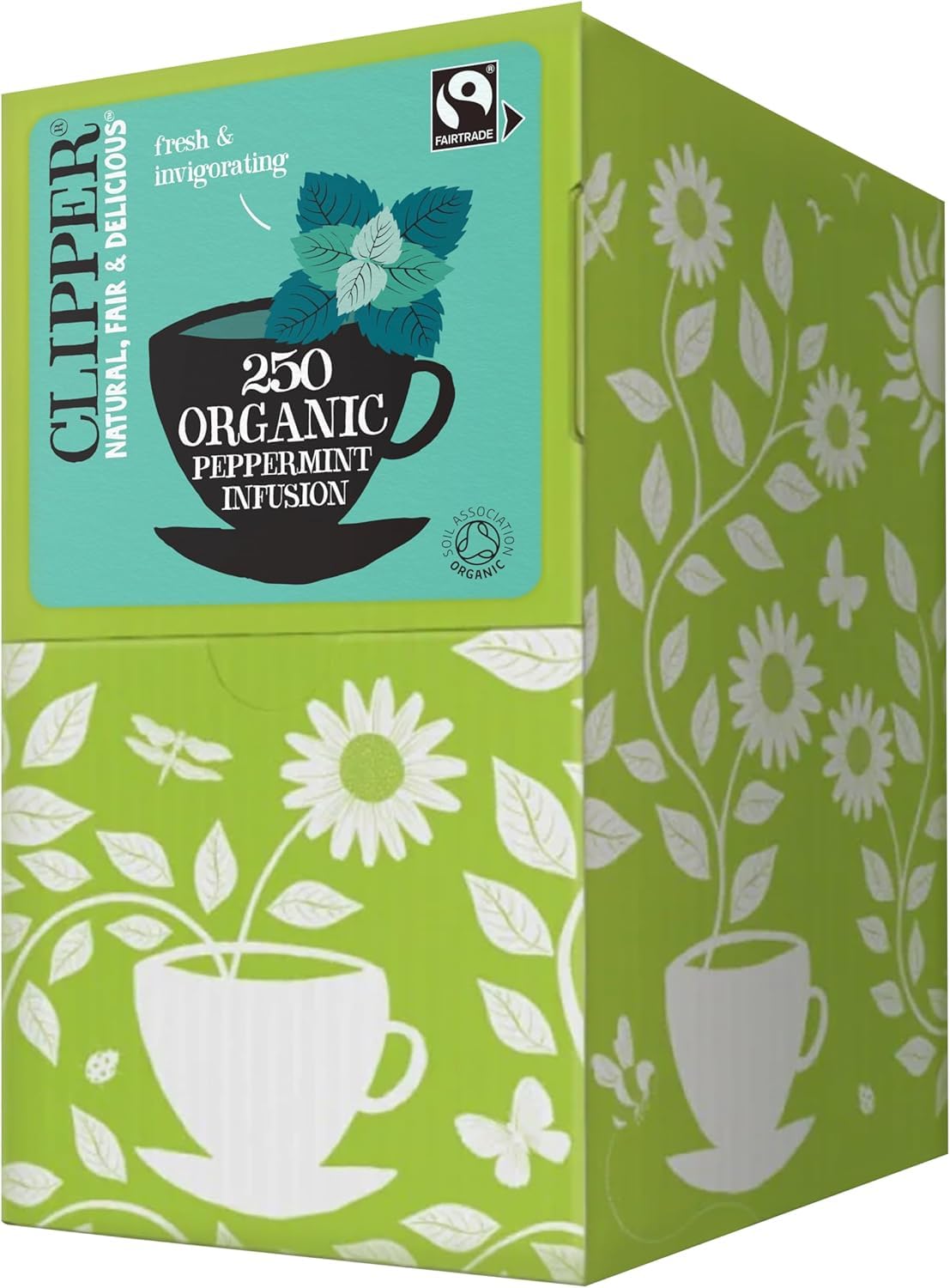 Clipper - Bio-Pfefferminzteebeutel | 250 einzeln verpackte Fairtrade-Kräutertees