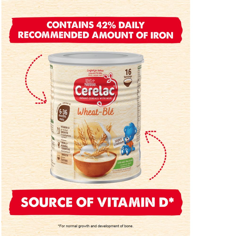Cerelac Wheat Infant Cereal with Milk 400 g | from 6 months+ | Baby Cereal