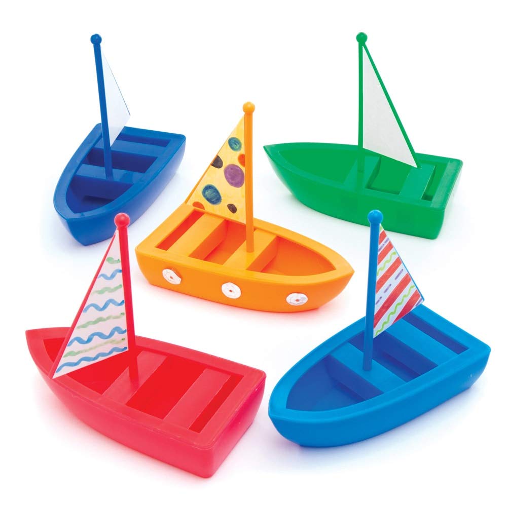 Baker Ross AW520 Make Your Own Boat Kit - Creative Craft Activity for Kids (Pack of 5)