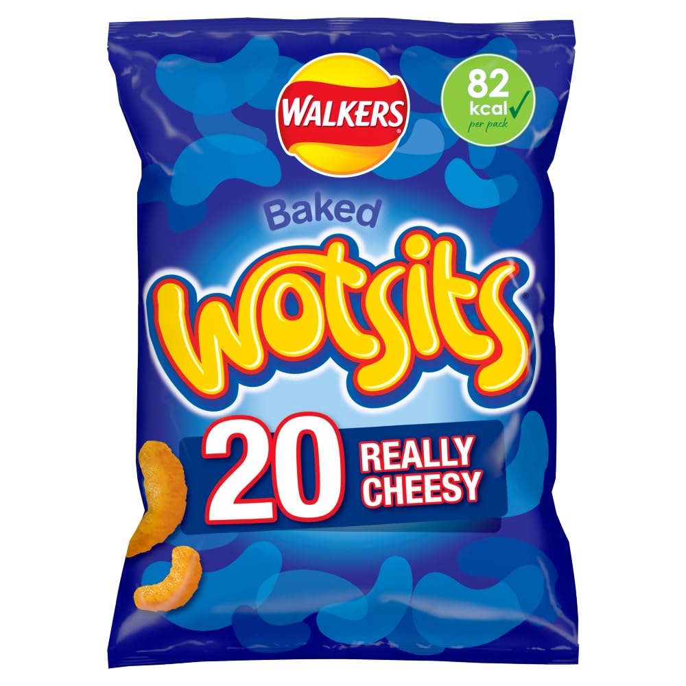 Walkers Wotsits Really Cheesy Multipack Snacks Crisps 20x16.5g