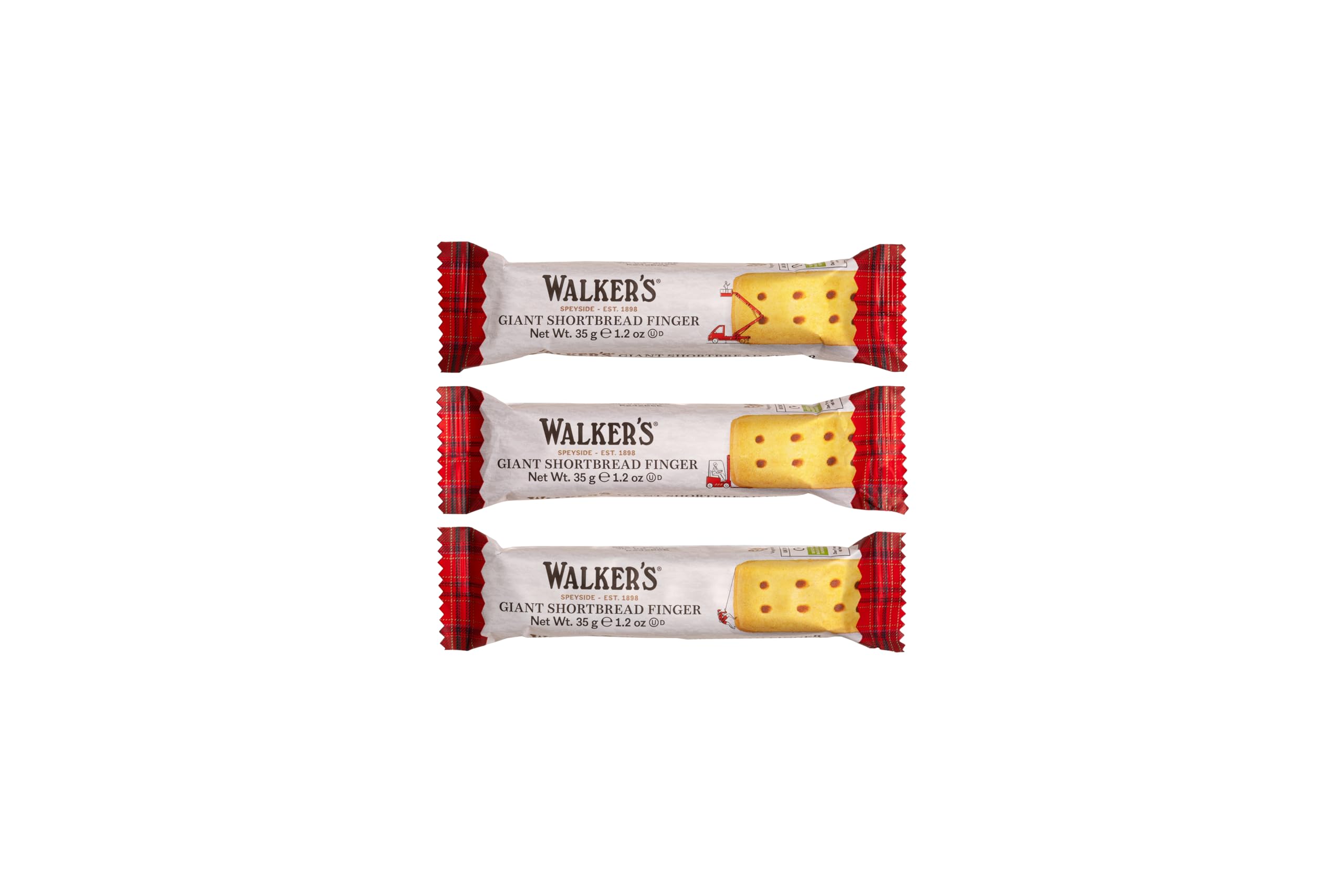 Walker's Shortbread Giant Shortbread Finger (40 x 35g) - Traditional Pure Butter Scottish Recipe
