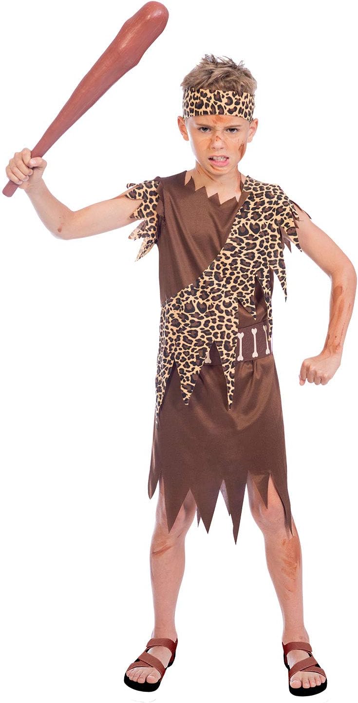 amscan Boys Caveman Fancy Dress Costume - Pre-historic Era Role Play (Ages 10-12)