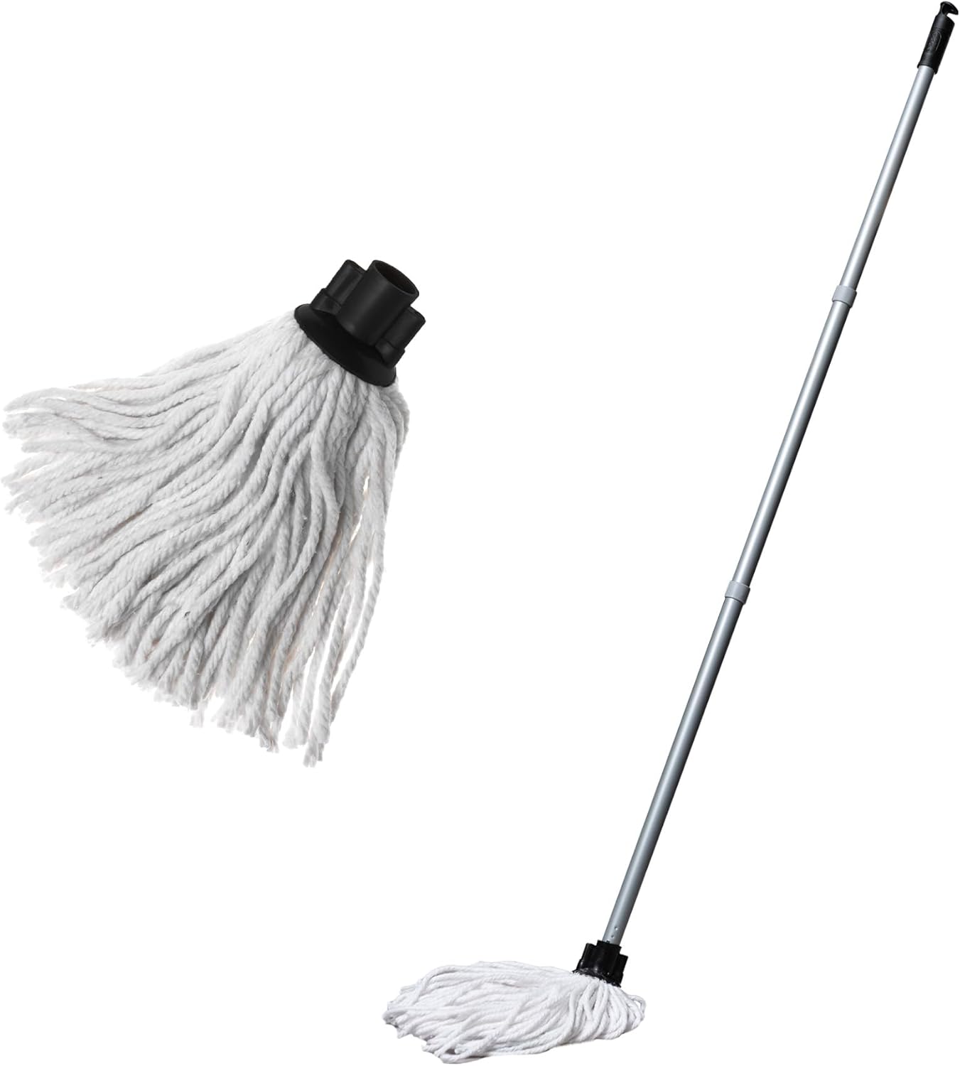 Addis Cotton Mop with 3-Piece Handle and 2 Replacement Heads