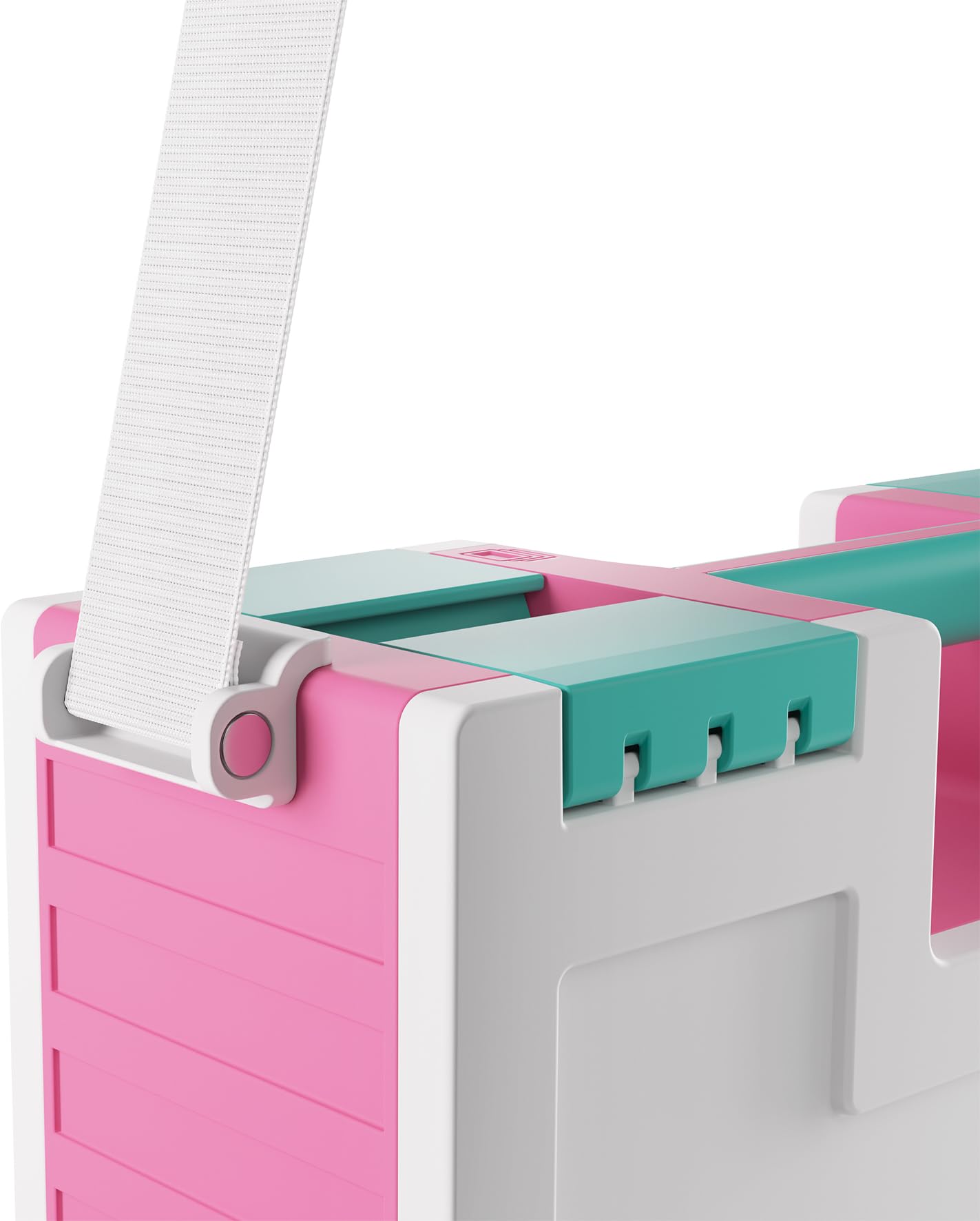 Gamegenic Game Castle Pink/White/Teal Board Game Storage Case