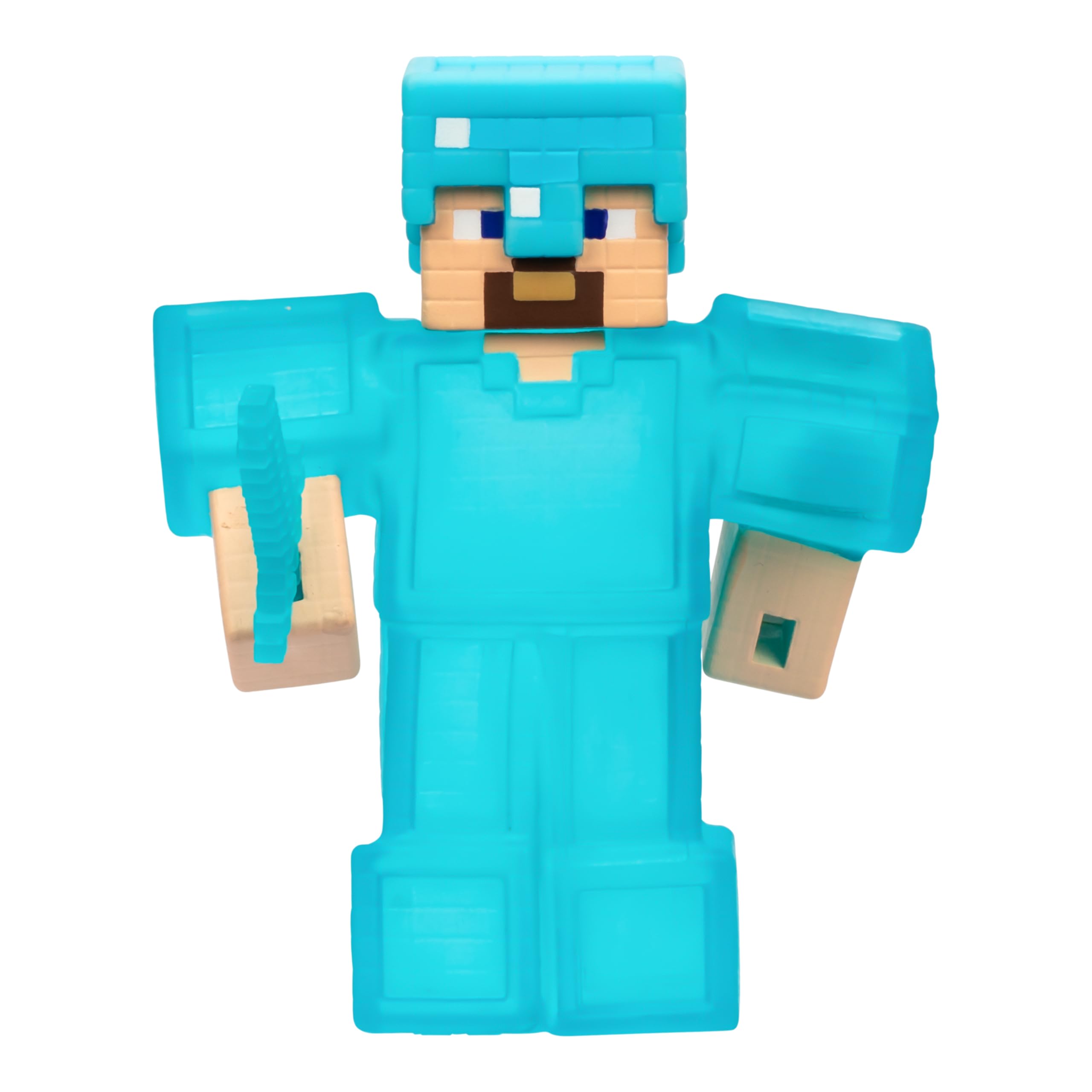 Heroes of Goo Jit Zu Minecraft Steve Figure - Stretchy Squishy Collectible with Diamond Piece, 4+ Years