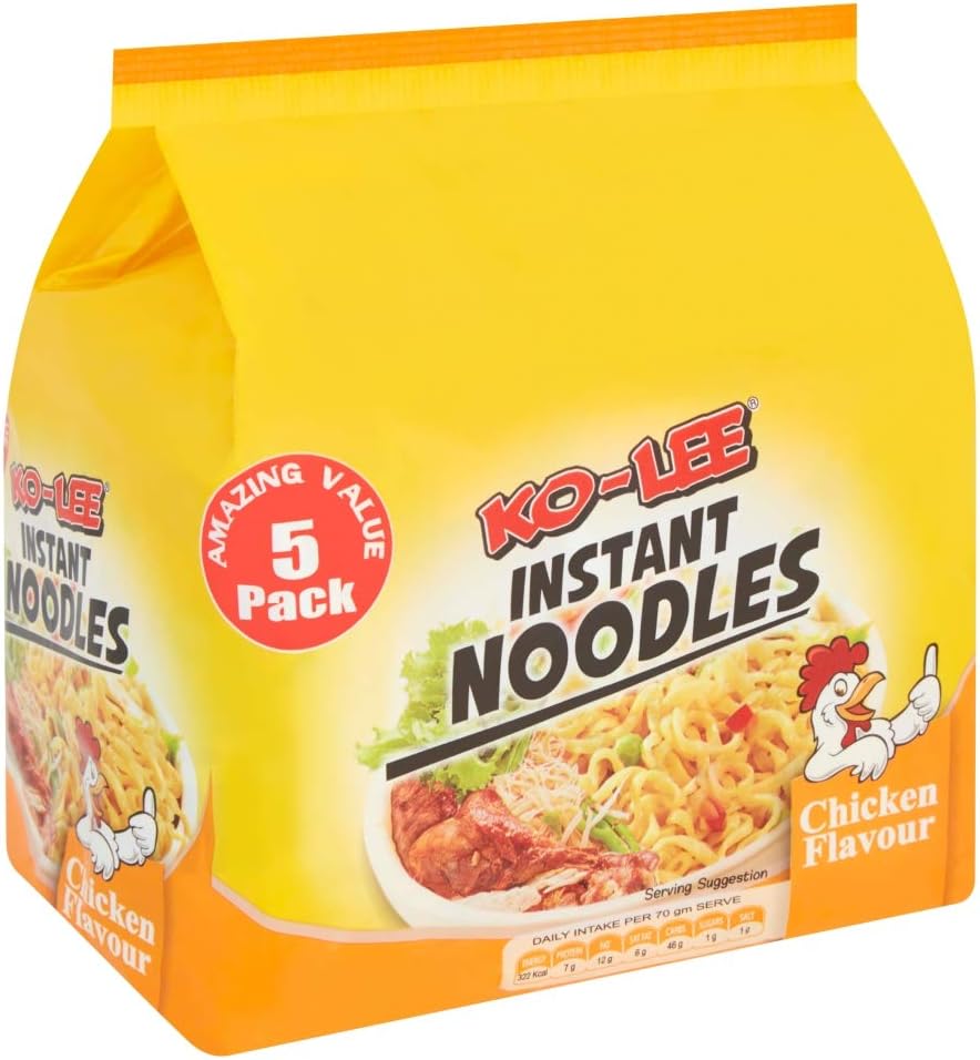 Ko-Lee Instant Noodles Chicken Flavour 5 Pack 350g