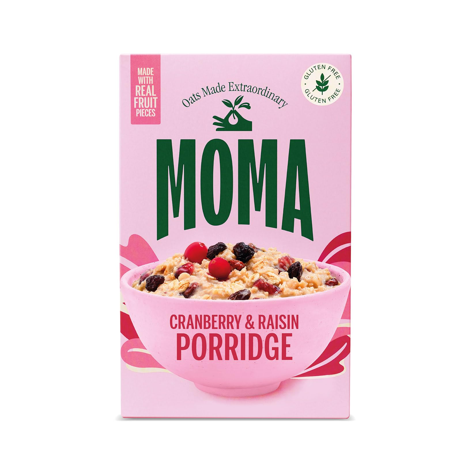 MOMA Cranberry & Raisin Porridge Sachets - 6 x 40g - Made with British Oats