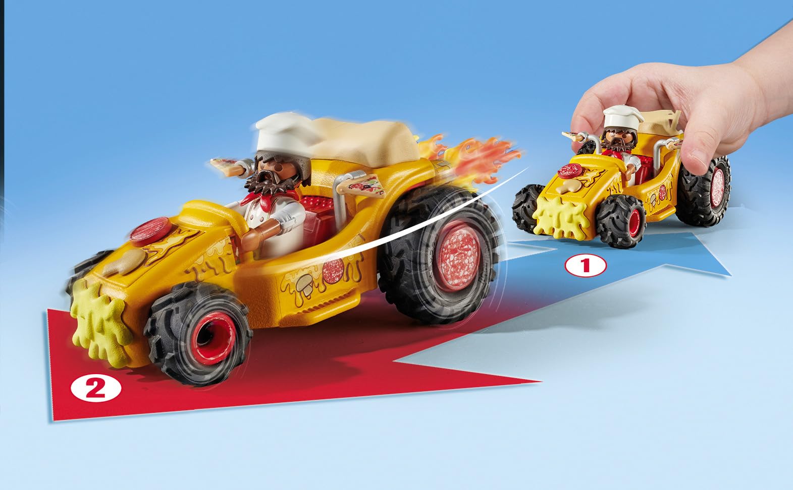 Playmobil Racing Pizza - Vehicle Playset for Kids 4+