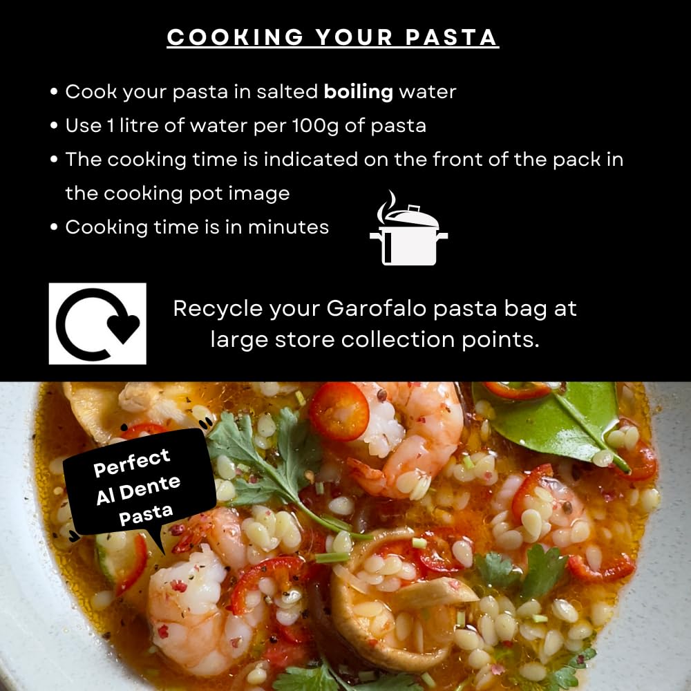 Garofalo Semi Di Melone Italian Soup Pasta - Vegan, Short Pasta Shape, 500g