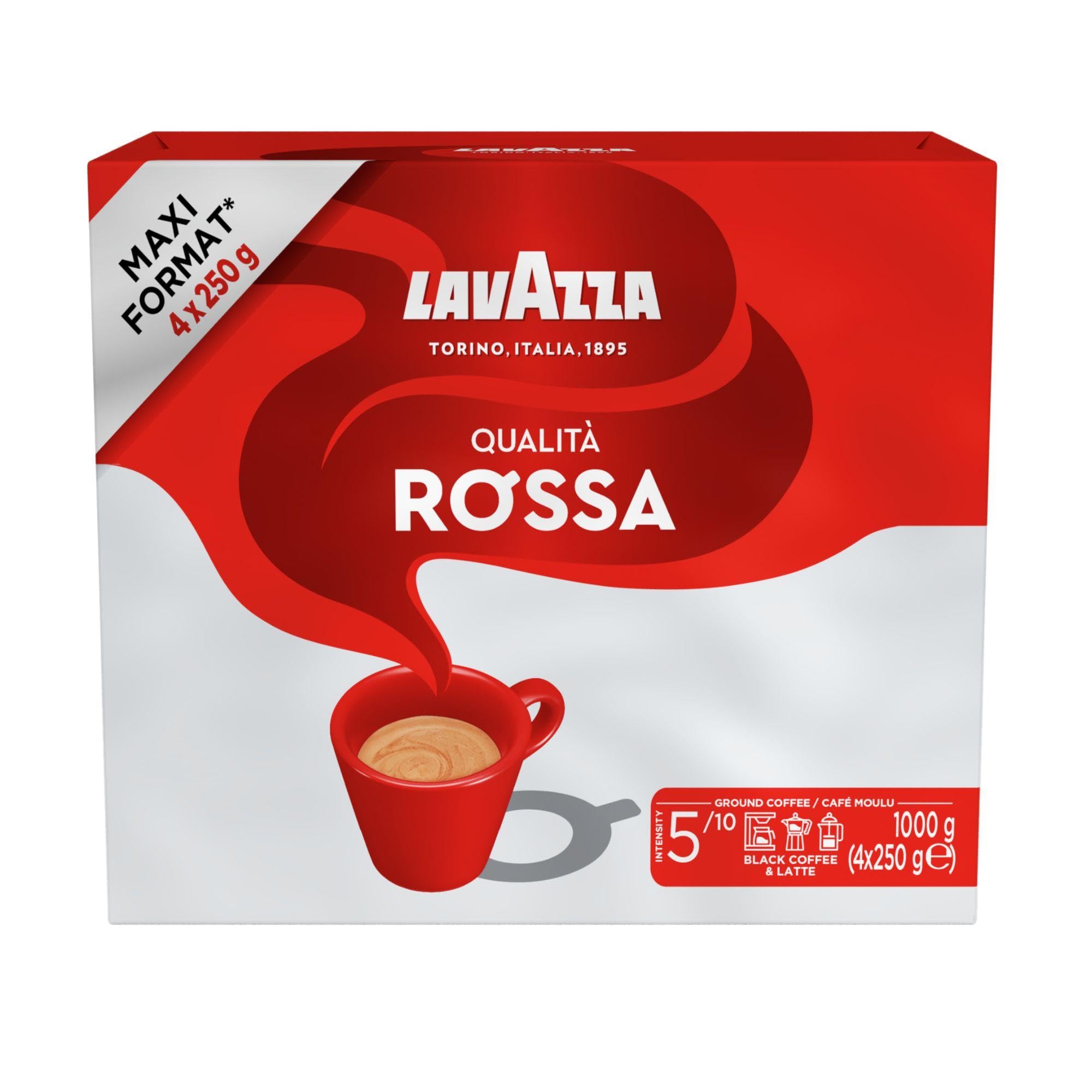 Lavazza Qualità Rossa gemahlener Kaffee – 1 kg, ideal für Moka-Kannen, French Press und Filtermaschinen