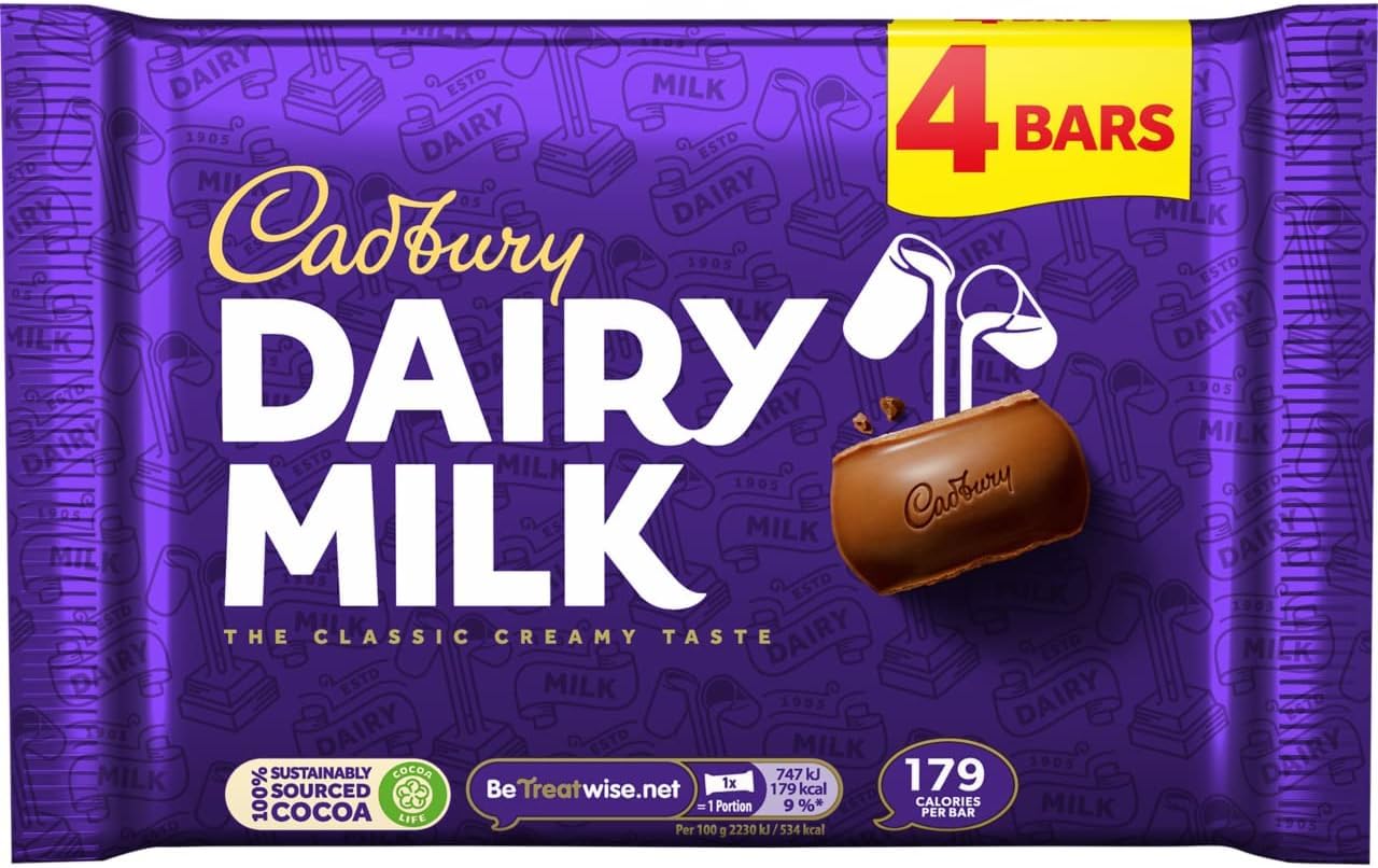 Cadbury Dairy Milk Smooth & Creamy Milk Chocolate Bar 134g