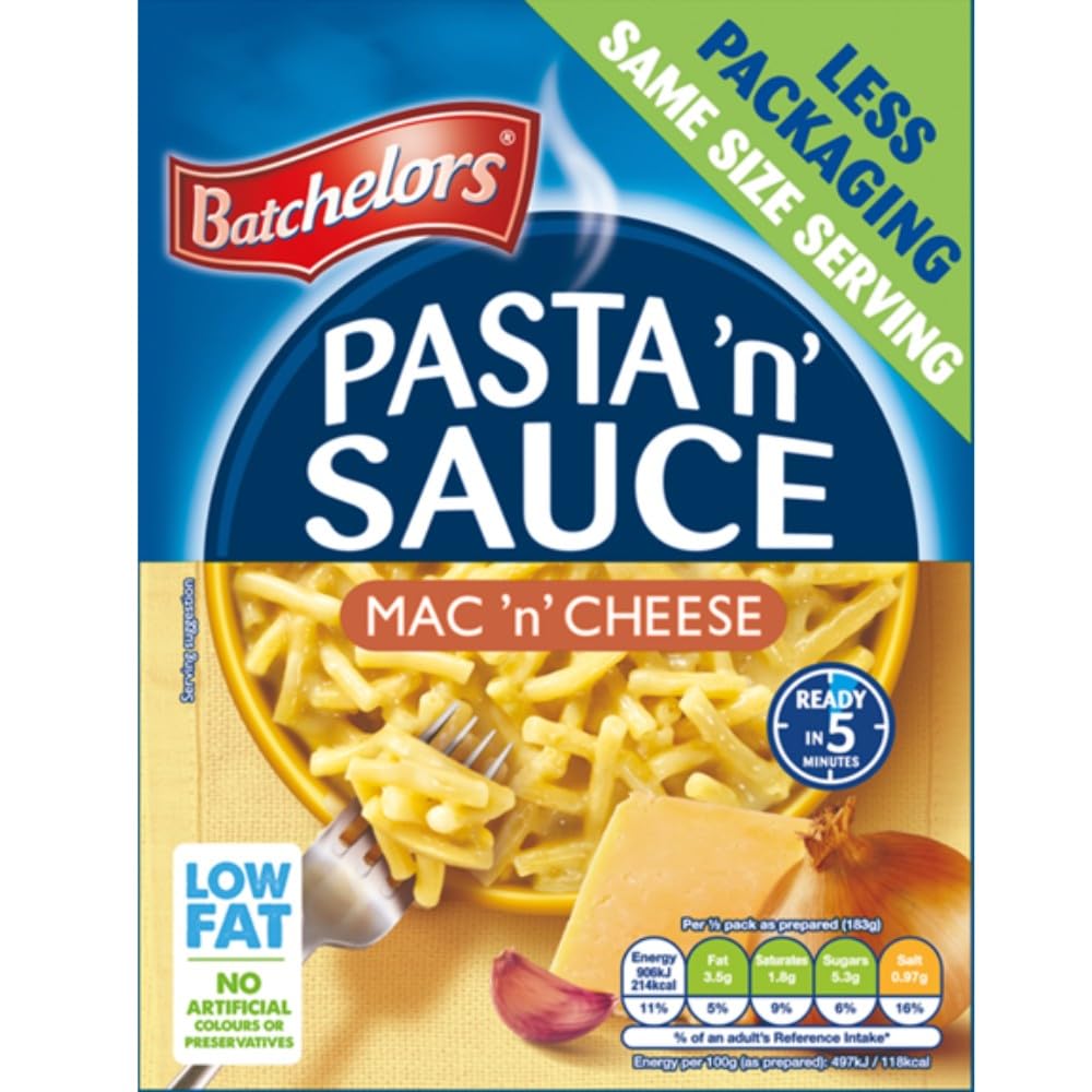Batchelors - Pasta 'n' Sauce, Mac 'n' Cheese-Geschmack, Instant-Snack, 99 g