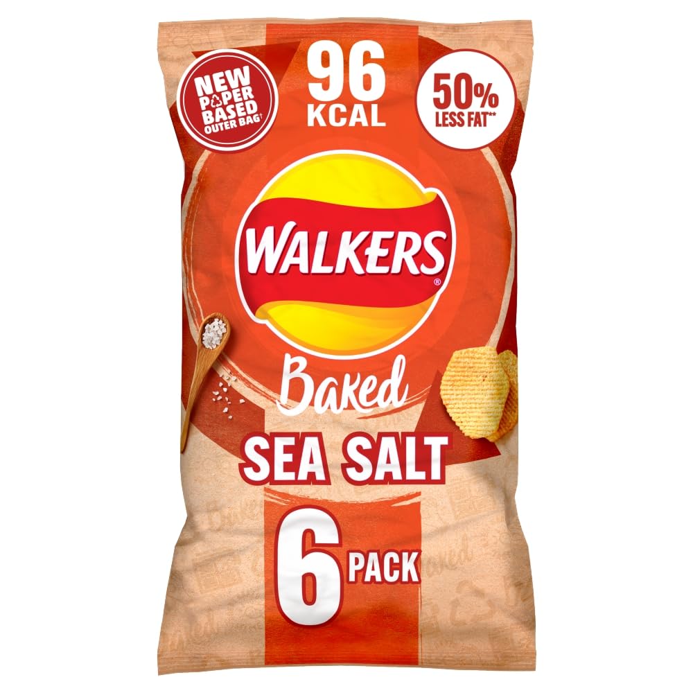 Walkers Gebackene Snacks Meersalz 6 x 22g